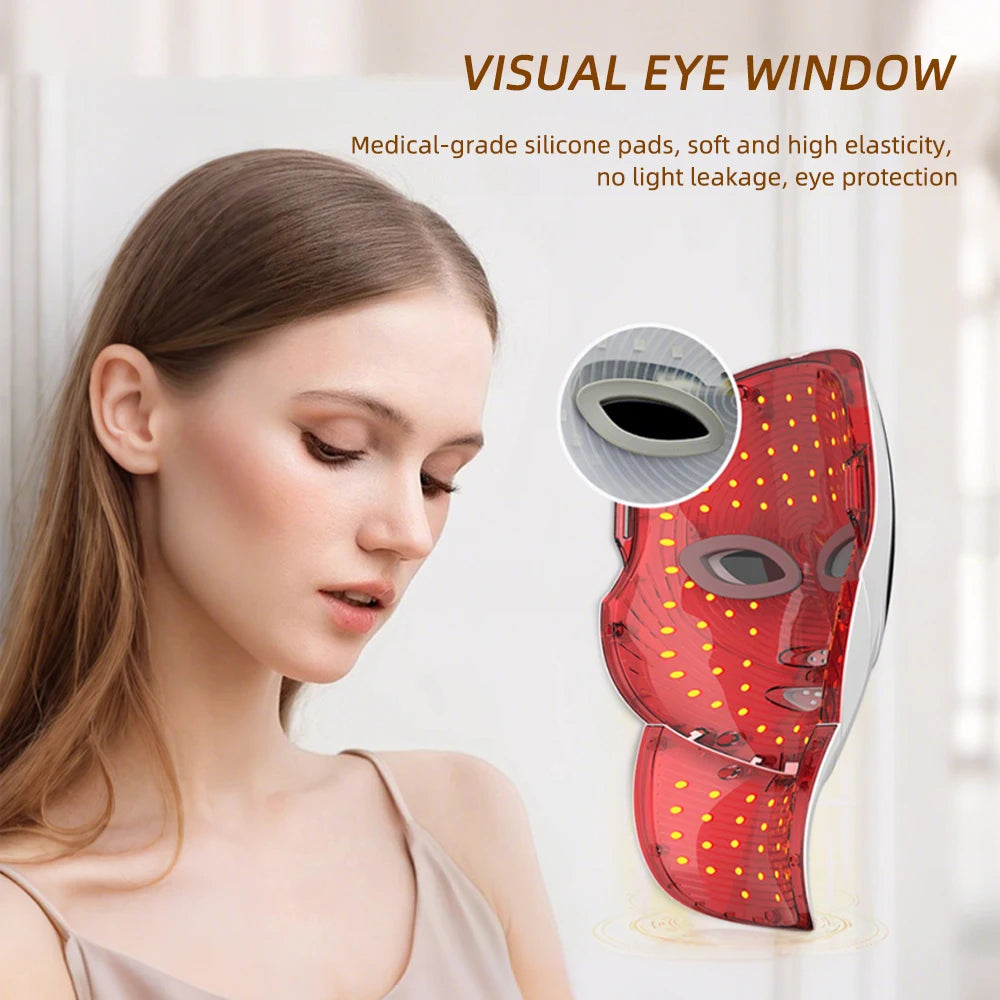 7-Color LED Face & Neck Mask | Wireless Photon Skin Rejuvenation Therapy