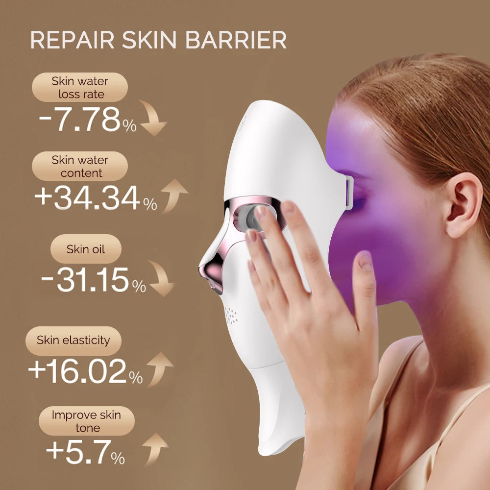 7-Color LED Face & Neck Mask | Wireless Photon Skin Rejuvenation Therapy